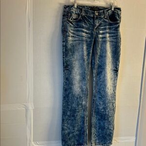 Twenty one Black by Rue21 Low Rise Acid Wash Bootcut Denim Jean Sz 11/12 R